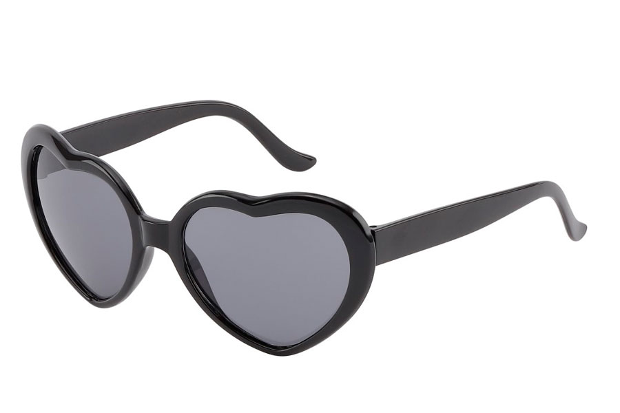 Sort hjerte solbrille