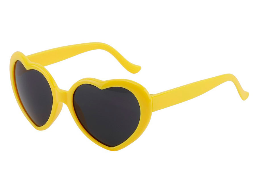 Gul hjerte solbrille