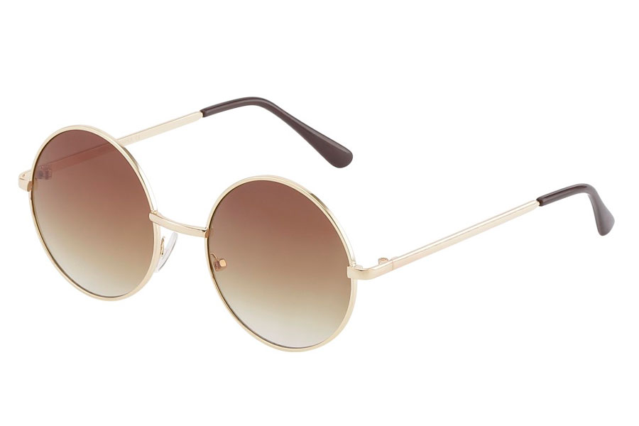 Rund lennon solbrille i et lidt stÃ¸rre design