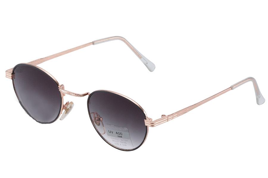 DrÃ¥beformet solbrille i sort metal stel