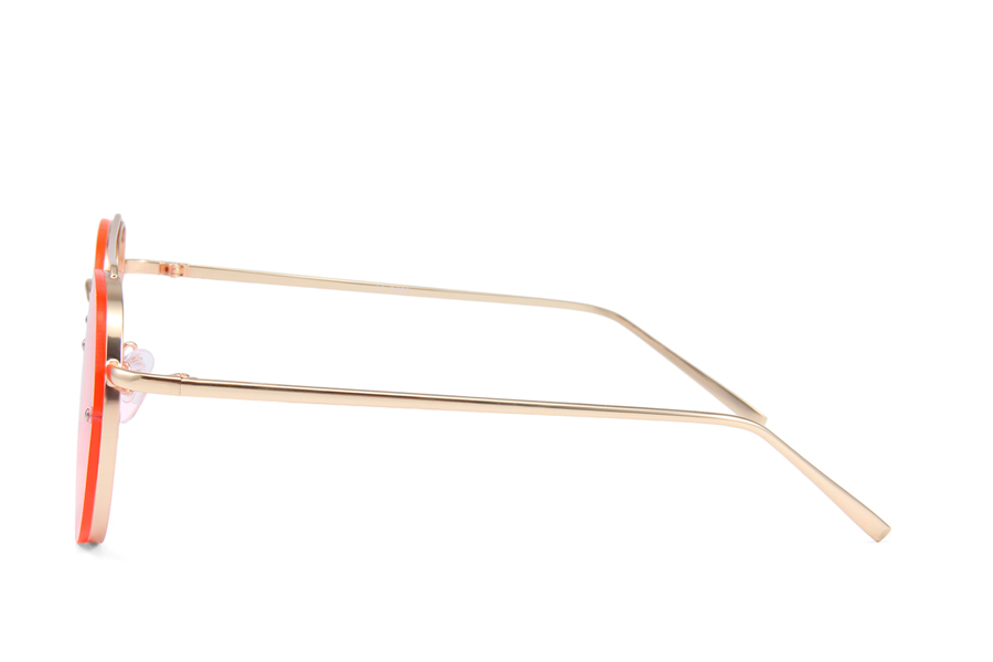 Rund solbrille i aviator look med lyserÃ¸de glas - accessories.dk - billede 3
