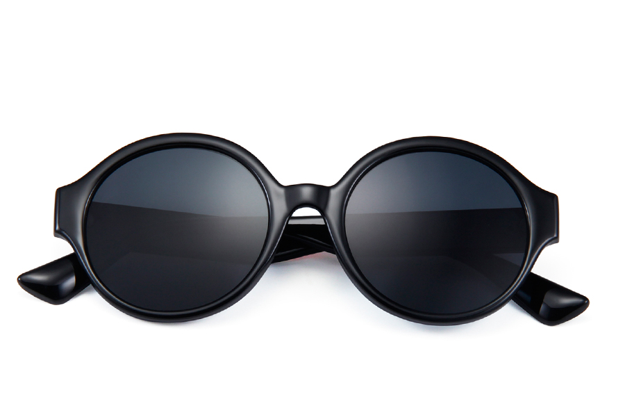 Flot rund mode solbrille med stribet stÃ¦nger. - accessories.dk - billede 4