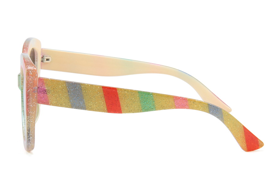 STribet oversize Jackie Ohh solbrille med glimmer - accessories.dk - billede 2