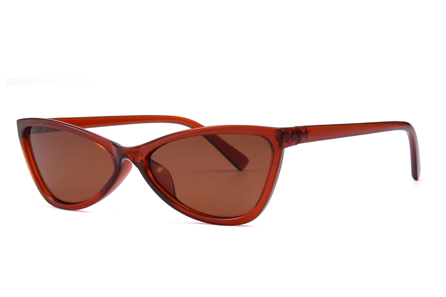 Smal cateye solbrille med blÃ¸de former