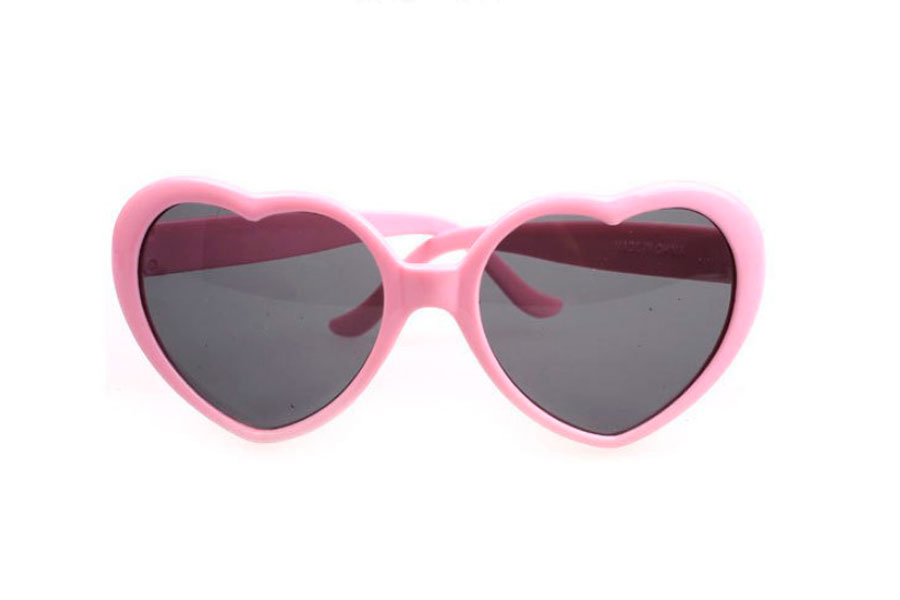 LyserÃ¸d hjerte solbrille
