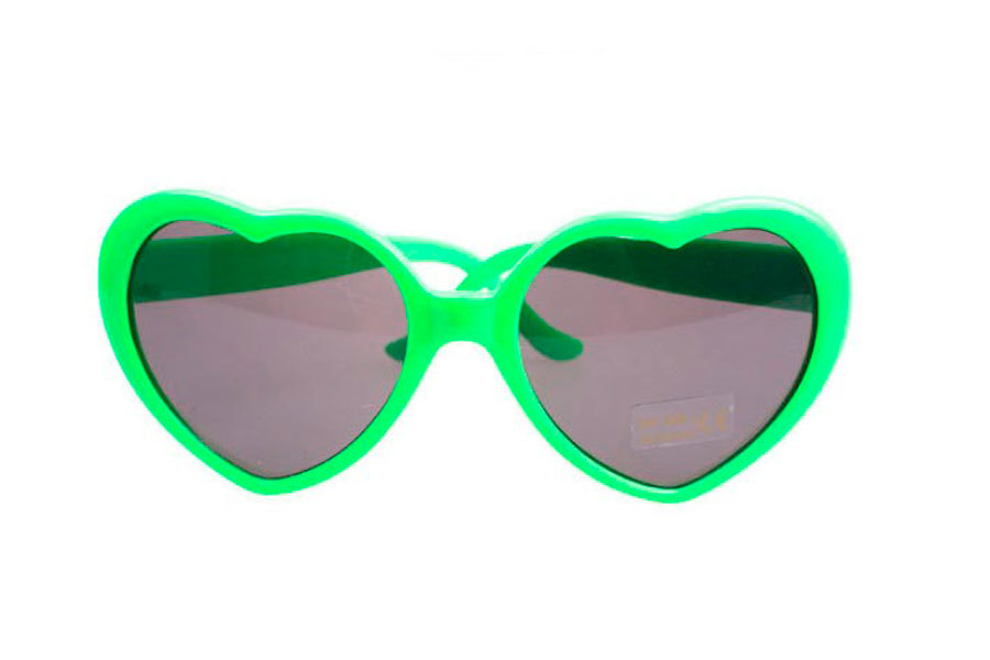 LysegrÃ¸n hjerte solbrille