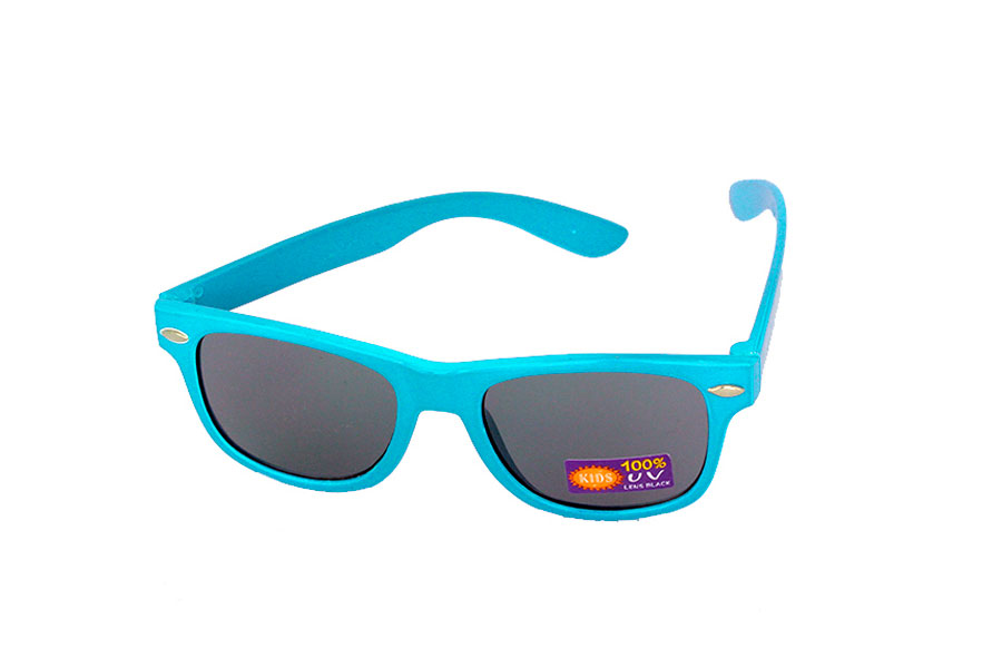 BÃ˜RNE LysblÃ¥ solbrille i wayfarer design.