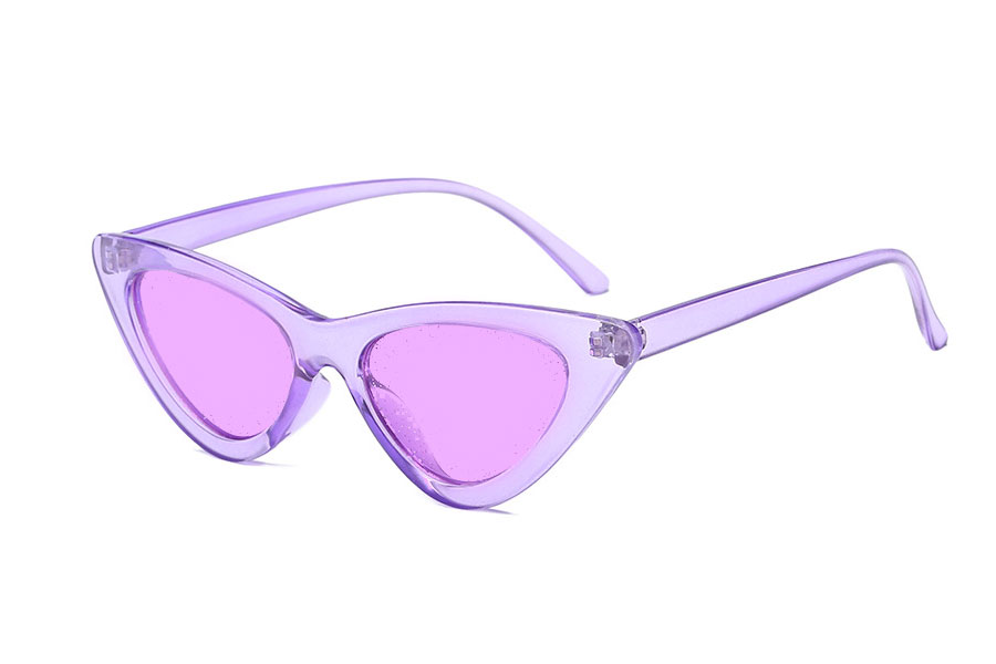 FrÃ¦k cateye solbrille i lilla nuancer