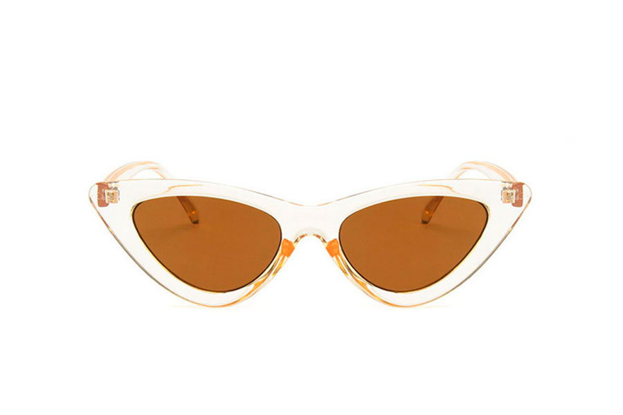 FrÃ¦k cateye solbrille i lette champagne farver