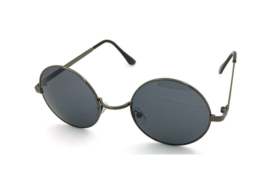 Rund metal solbrille i det moderigtige John Lennon look