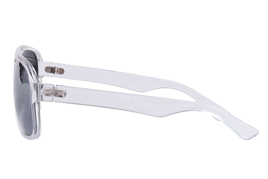 Klar transparent Solbrille med spejlglas - accessories.dk - billede 3