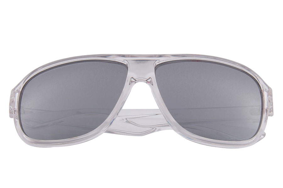 Klar transparent Solbrille med spejlglas - accessories.dk - billede 4