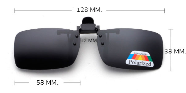 Polaroid clip-on solbrille i fersken-champagne spejlglas. - accessories.dk - billede 2