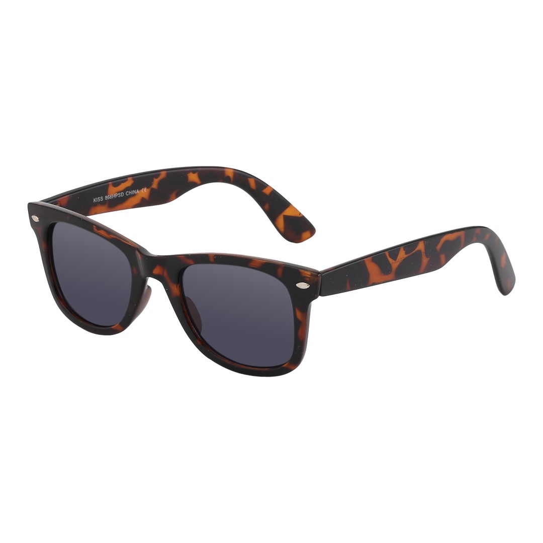 Brun wayfarer solbrille med mÃ¸rkt glas - accessories.dk - billede 2