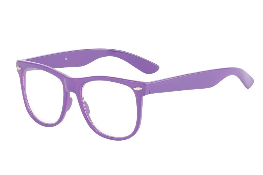 Lilla brille med glas uden styrke