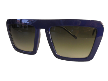 BlÃ¥ kantet solbrille i grafisk design