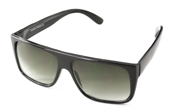 Enkelt sort solbrille