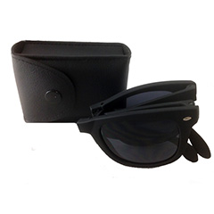 Folde Solbriller i mat sort wayfarer - Design nr. 3192