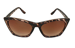 Smuk lysbrun skildpadde / lepard brun cat eye solbrille - Design nr. 3259