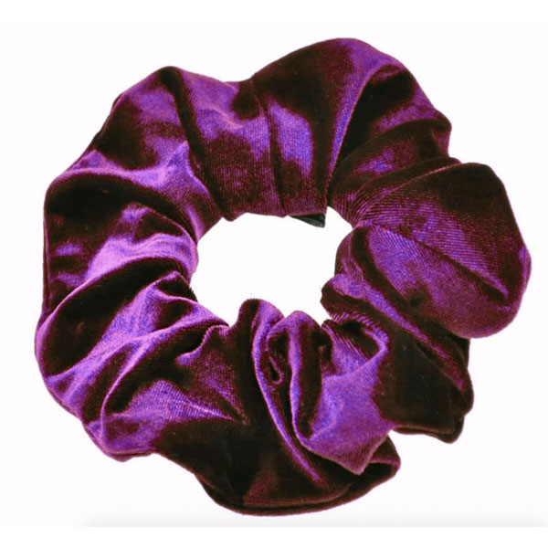Velour scrunchie / hår elastik i lilla
