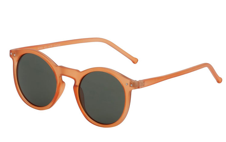 Mat rund orange/transparent solbrille - Design nr. 3471