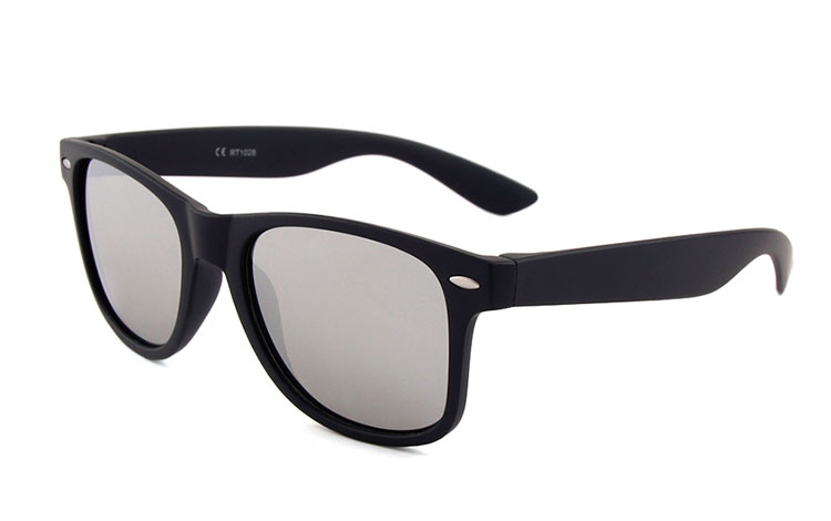 Sort wayfarer med spejlglas - Design nr. 630
