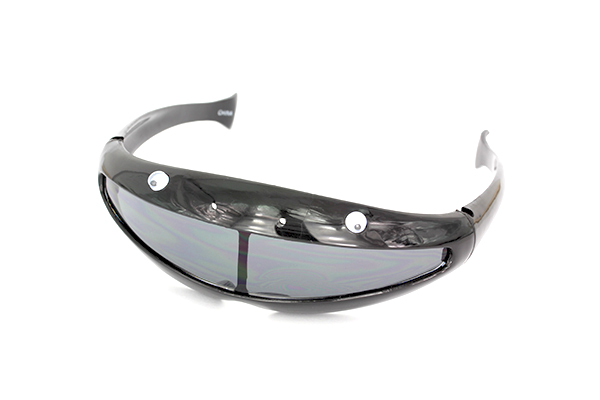 Børnesolbrille (1-3 år) i sort. Sjovt design med øjne. - Design nr. 699