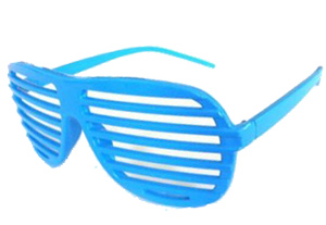 Lysblå shutter shades