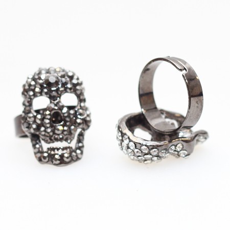 Skelethoved med tænder og similisten. - Flere farver - Design nr. 171