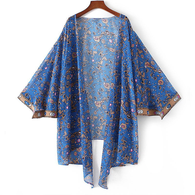 Smuk kimono i harmonisk farvesammensÃ¦tning - Design nr. k47