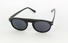 Sort enkel solbrille i rundt design - Design nr. 1072