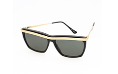 Sort mat solbrille med guld øverst. - Design nr. 282