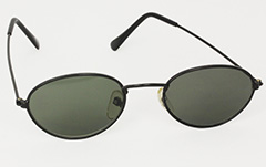 Oval metal solbrille