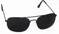Sort aviator i firkantet metal design - Design nr. 3090