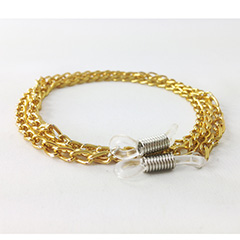 Brillekæde i guldfarvet kæde - Design nr. 3169