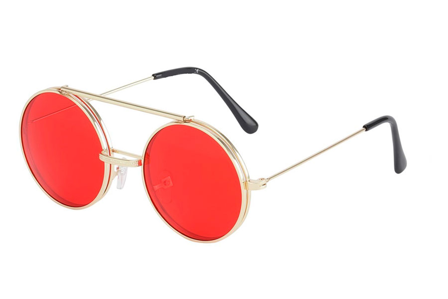 Den hipster moderigtige brille med Flip-Up solbriller ovenpå.