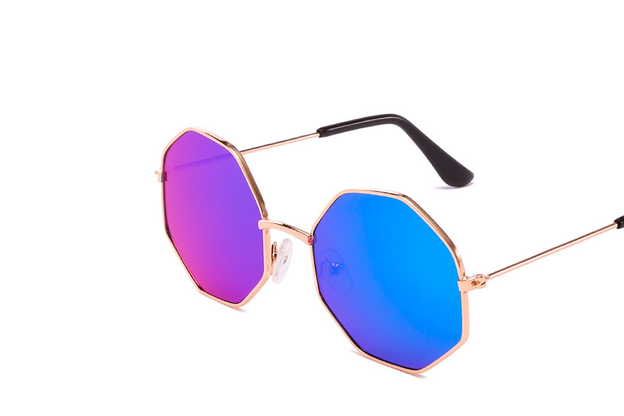  BØRNE / TEENAGE Fed solbrille i mindre Octagonal design. BEMÆRK STR. OG KORTE STÆNGER - Design nr. s4153