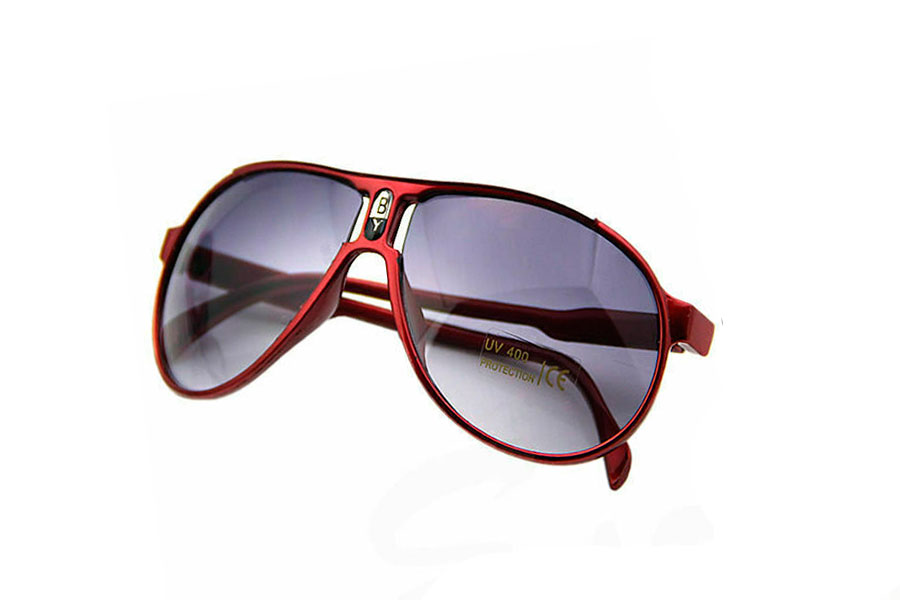 Mørkerød BØRNE solbrille i aviator model - Design nr. s4168