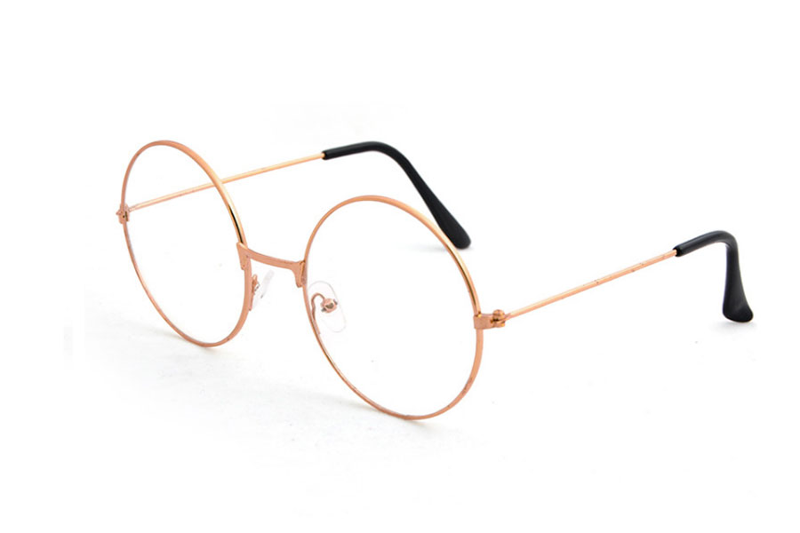Rund metal brille i 