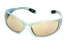 Sports og løbe solbrille med svagt gul-orange / røget brunt glas - Design nr. 615