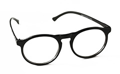 Sort rund brille uden styrke. - Design nr. 891